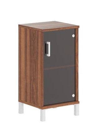 Шкаф-колонка низкая со стеклянной дверью B 411.5 Орех Даллас 475х450х920 BORN