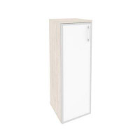 Onix Шкаф средний узкий левый O.SU-2.4 R (L) white Денвер Светлый/Стекло White 400*420*1207