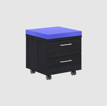 Тумба с подушкой XMC-2D.1A Дуб Юкон Модерн/Синий C-06 465х465х520 XTEN