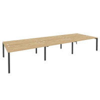 Onix Рабочая станция на П-образном м/к O.MP-D.RS-6.4.8 Тиквуд Светлый/Металл Антрацит 4740*1635*750