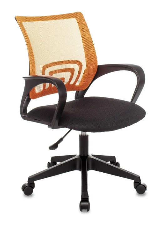 Кресло офисное Topchairs ST-Basic оранжевый TW-38-3 сиденье черный TW-11 сетка/ткань крестовина