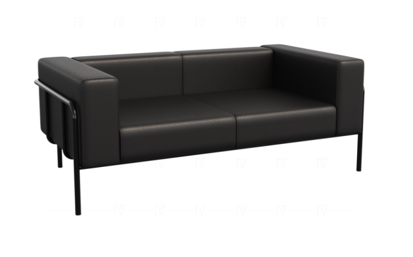 Диван двухместный Flex FLX-2 Santorini 0422/Металл Черный