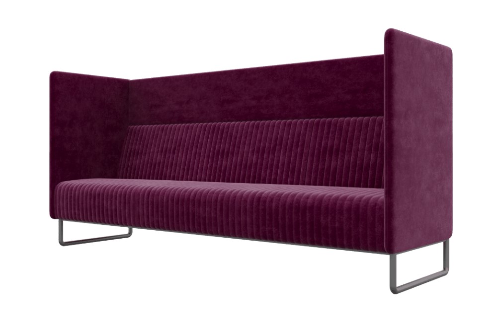 Диван трехместный Bronks BROS-3 Velvet lux 65/Металл Черный