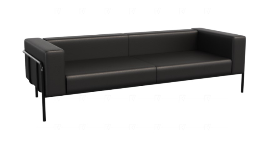 Диван трехместный Flex FLX-3 Santorini 0422/Металл Черный