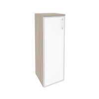 Onix Шкаф средний узкий левый O.SU-2.4 R (L) white Дуб Аттик/Стекло White 400*420*1207