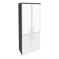 Onix Шкаф высокий широкий O.ST-1.2 R white Дуб Мали/Белый Бриллиант/Стекло White 800*420*1977