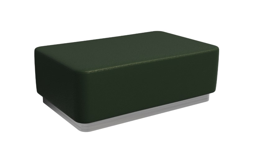 Пуфик Vermont PV-6 Latte Lux 412/Серебро