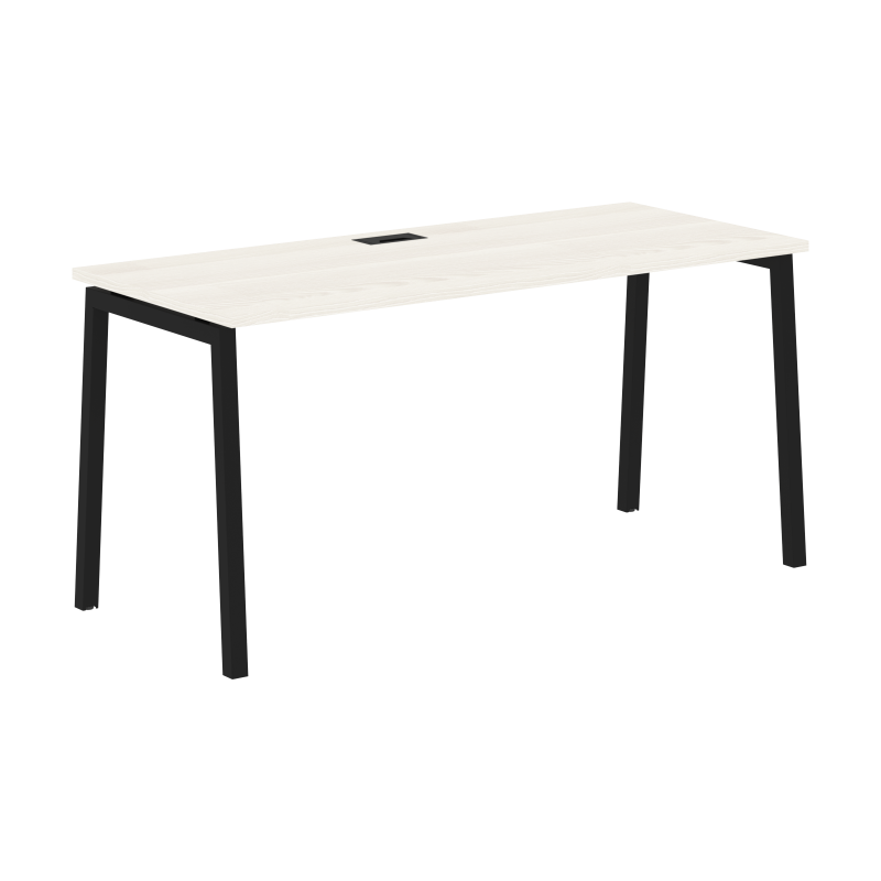 Стол прямой ELST 1567 Ясень Траун/Черный 1560х670х750 EDIS