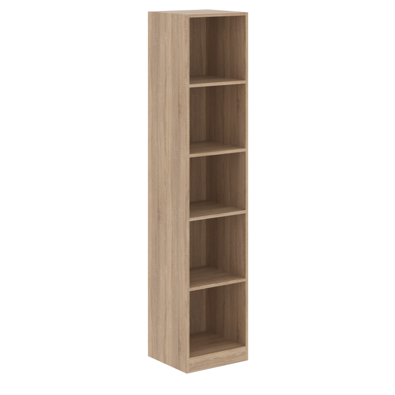 Стеллаж узкий SR-5U Дуб Сонома светлый 386*359*1815 SIMPLE