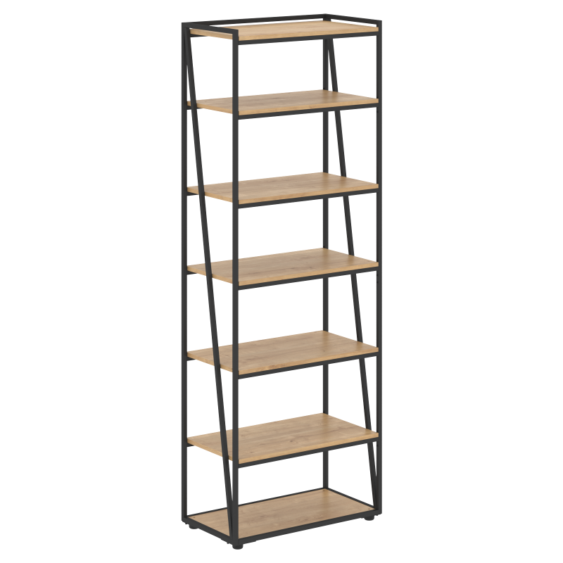 Стеллаж LMHC 80 Дуб Бофорд/Черный 800х430х2253 LOFTIS