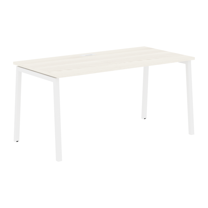 Стол прямой ELST 1580 Ясень Траун/Белый 1560х800х750 EDIS