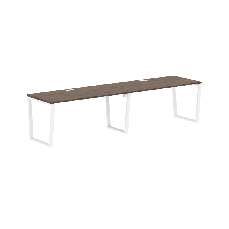 Стол 2-х местный EVWST 3180 Дуб Денвер тёмный/Белый 3126х800х750 EDIS