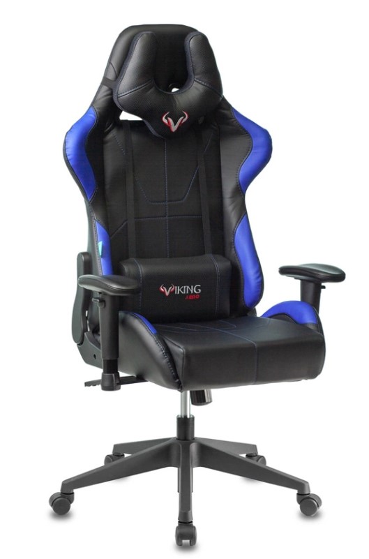 Кресло игровое Zombie VIKING 5 AERO черный/синий эко.кожа