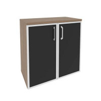 Onix Шкаф низкий широкий O.ST-3.2 R black Дуб Аризона/Стекло Black 800*420*823
