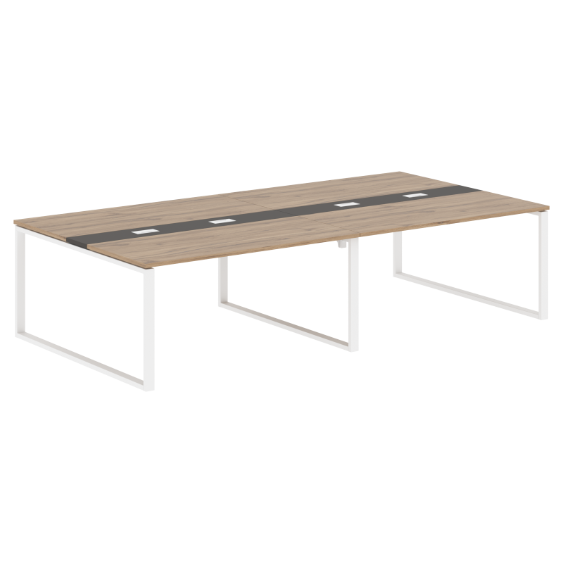 Конференц стол EQCT 3116 Дуб Денвер светлый/Мокко/Белый 3126х1606х750 EDIS