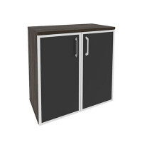 Onix Шкаф низкий широкий O.ST-3.2 R black Дуб Мали/Стекло Black 800*420*823