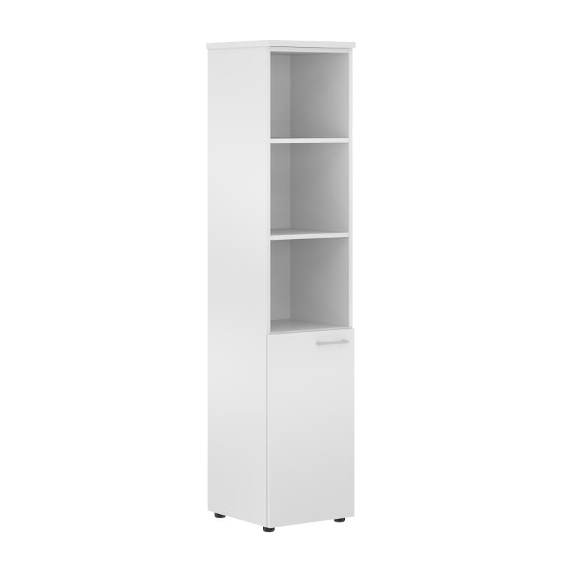 Шкаф колонка с глухой малой дверью (L) и топом XHC 42.5(L) Белый 432х432х1955 XTEN
