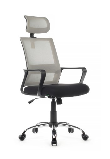 Кресло офисное Riva Chair Mint RCH 1029HB Серый/Черный