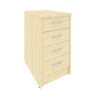 Riva Тумба приставная с фолдингом (4 ящика, с замком) А.ТП-4.1F-S Клен 412*600*750