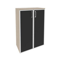 Onix Шкаф средний широкий O.ST-2.4 R black Дуб Аттик/Cтекло Black 800*420*1207