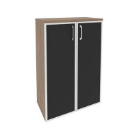 Onix Шкаф средний широкий O.ST-2.4 R black Дуб Аризона/Стекло Black 800*420*1207