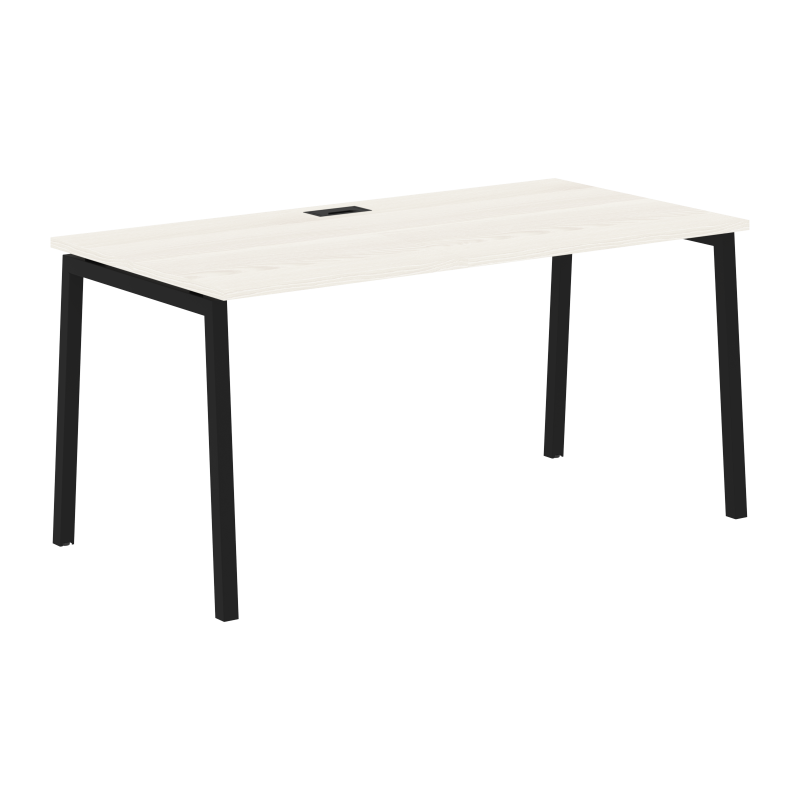 Стол прямой ELST 1580 Ясень Траун/Черный 1560х800х750 EDIS