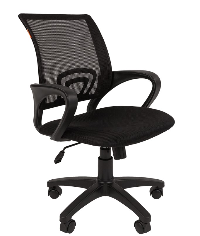 Кресло офисное Chairman 696 Сетчатый акрил TW-01 черный / Ткань TW-11 черный
