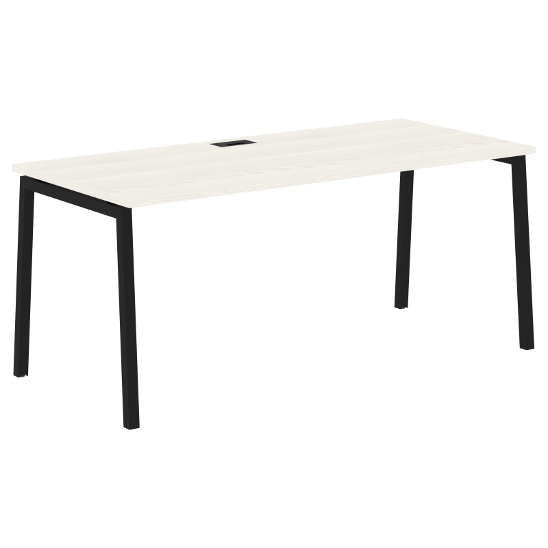 Стол прямой ELST 1780 Ясень Траун/Черный 1760х800х750 EDIS