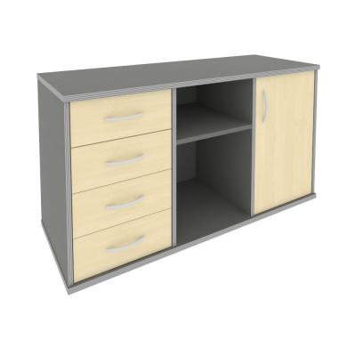 Riva Тумба под оргтехнику с фолдингом А.МТ-2F Клен Металлик 1192*450*667