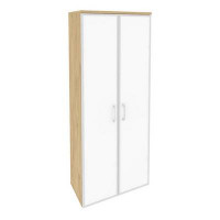 Onix Шкаф высокий широкий O.ST-1.10 R white Тиквуд Светлый/Стекло White 800*420*1977