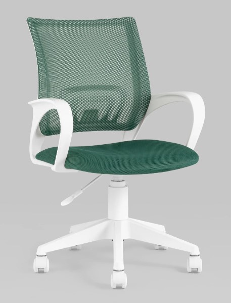 Кресло офисное TopChairs ST-BASIC-W зеленый крестовина пластик белый
