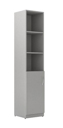 Шкаф колонка с глухой малой дверью SR-5U.5(R) Серый 386х375х1815 SIMPLE