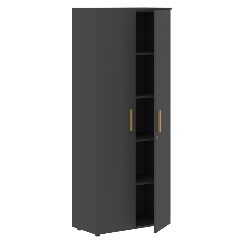 Шкаф с глухими дверьми и топом FHC 80.1(Z) Черный графит/Черный графит 802х429х1983 FORTA