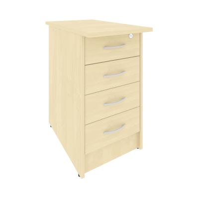 Riva Тумба приставная с фолдингом (4 ящика, с замком) А.ТП-4.2F-S Клен 412*720*750