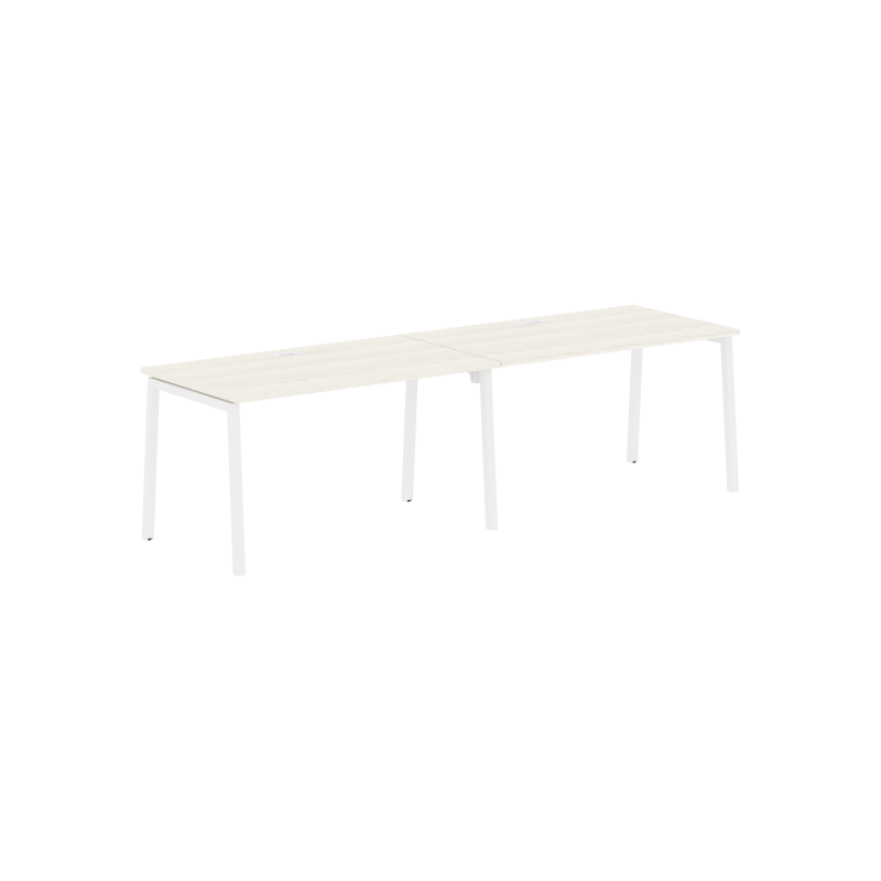 Стол 2-х местный ELWST 2780 Ясень Траун/Белый 2726х800х750 EDIS
