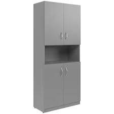 Шкаф с 2-мя комплектами глухих малых дверей SR-5W.4 Серый 770х375х1815 SIMPLE
