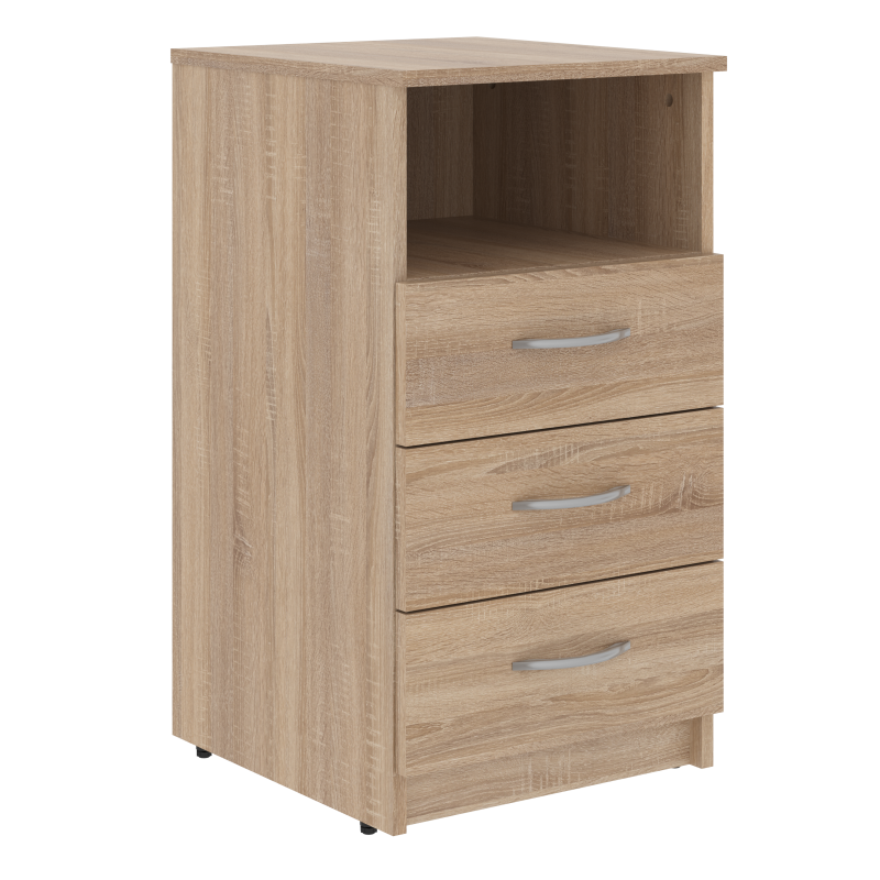 Тумба приставная SC-3D.1A Дуб Сонома светлый 407х450х760 SIMPLE