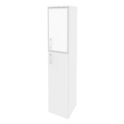Onix Шкаф высокий узкий правый O.SU-1.7 R (R) white Белый Бриллиант/Стекло White 400*420*1977