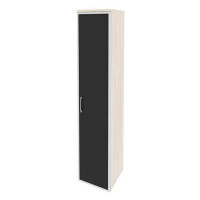 Onix Шкаф высокий узкий правый O.SU-1.10 R (R) black Денвер Светлый/Стекло Black 400*420*1977