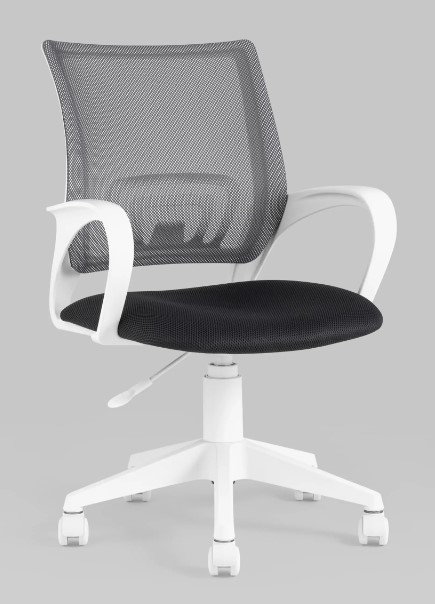 Кресло офисное TopChairs ST-BASIC-W серый TW-04 TW-12 сетка/ткань крестовина пластик пластик белый