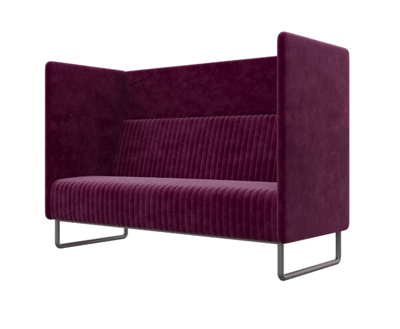 Диван двухместный Bronks BROS-2 Velvet lux 65/Металл Черный