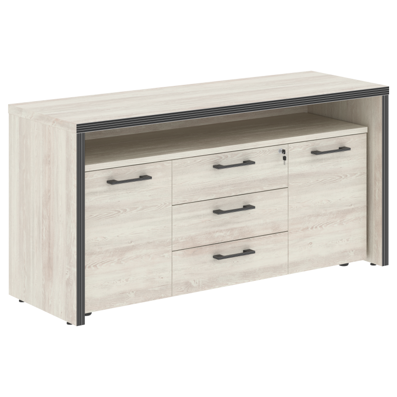 Тумба с фригобаром TTF-3D.1A Сосна Эдмонт 1640х550х800 TORR