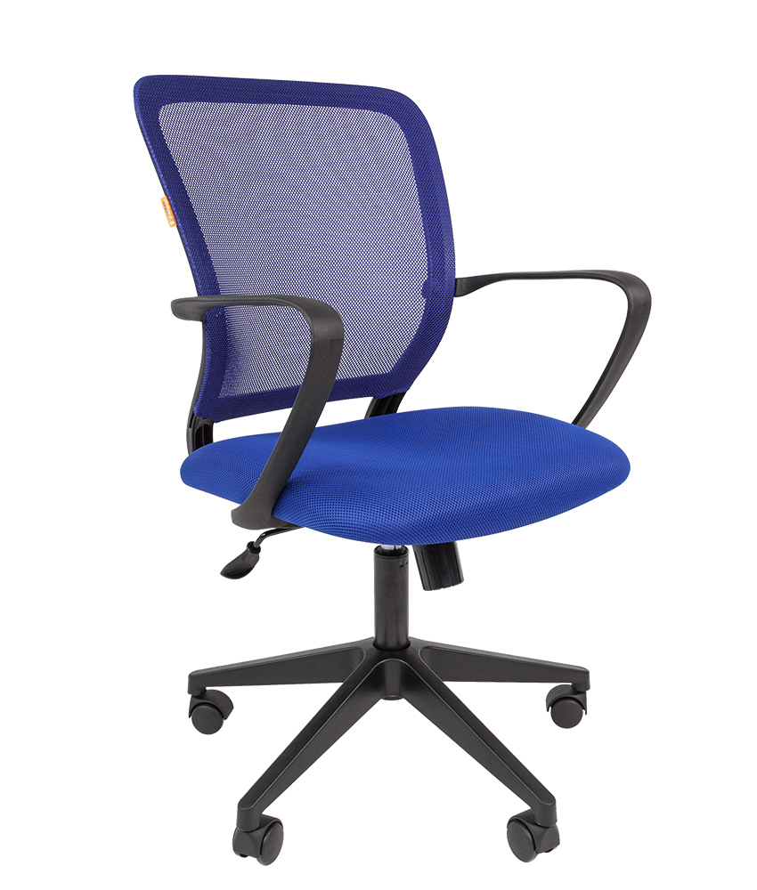 Кресло офисное Chairman 698 Сетчатый акрил TW-05 синий / Ткань TW-10 синий