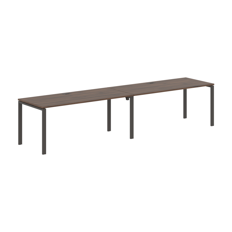 Стол 2-х местный EUWST 3580 Дуб Денвер тёмный/Мокко 3526х800х750 EDIS