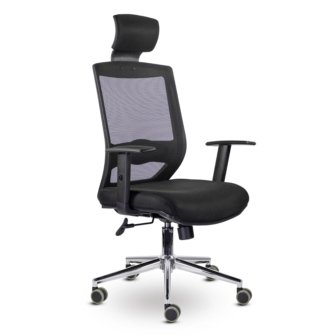 Кресло офисное СН-500 Гарвард хром Ср Е11-к/TW-01/Е11-к/Е11-к (черный)