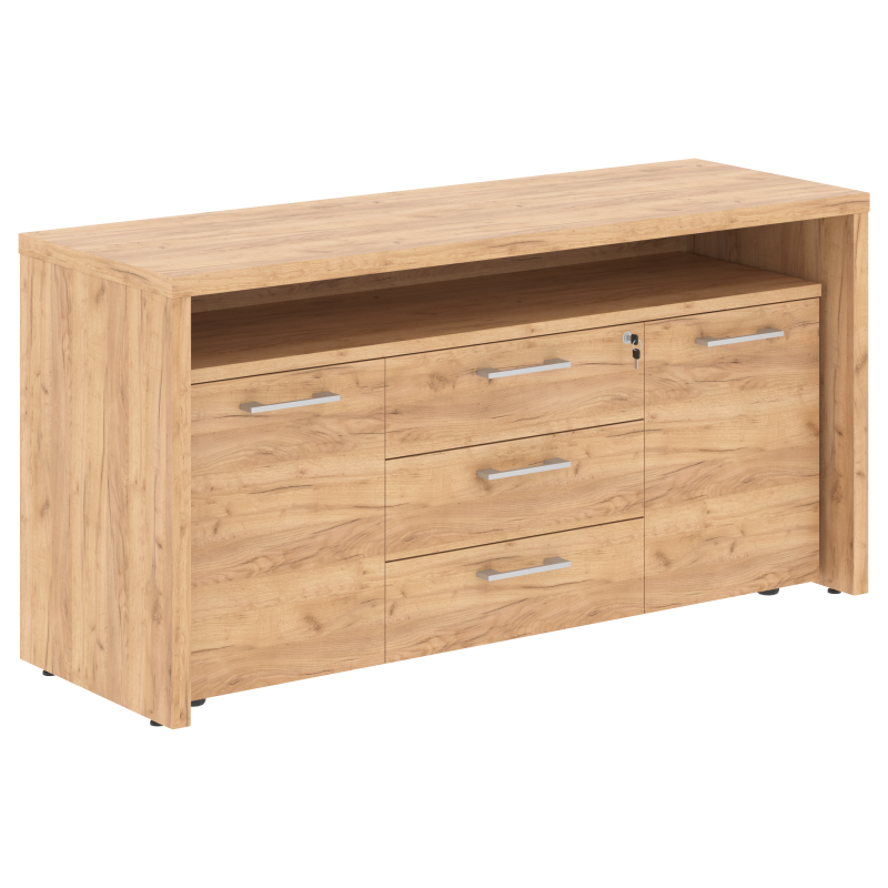 Тумба с фригобаром TTF-3D.1A Дуб Бофорд-Z 1640х550х800 TORR-Z
