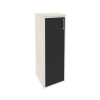 Onix Шкаф средний узкий левый O.SU-2.4 R (L) black Денвер Светлый/Стекло Black 400*420*1207