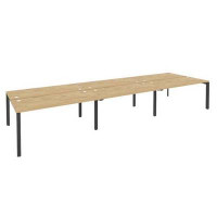 Onix Рабочая станция на П-образном м/к O.MP-D.RS-6.4.7 Тиквуд Светлый/Металл Антрацит 4740*1475*750