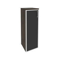 Onix Шкаф средний узкий левый O.SU-2.4 R (L) black Дуб Мали/Стекло Black 400*420*1207