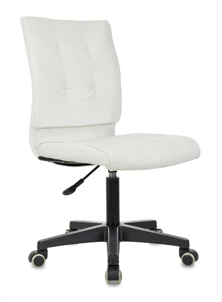 Кресло офисное TopChairs ST-Alex молочный Velvet 20 крестов. пластик